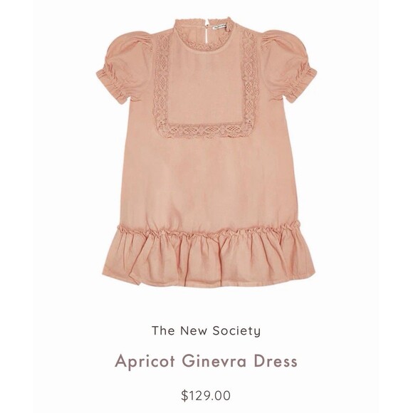 THE NEW SOCIETY Other - The New Society Ginevra Dress Apricot Size 12 NWT